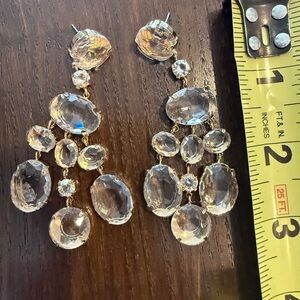 Party Fun and Statement Gold and  Crystal Drop Earrings